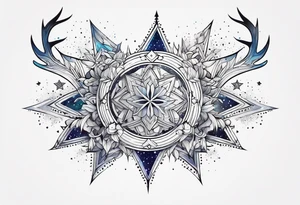 Constellation, animal, snowflake tattoo idea