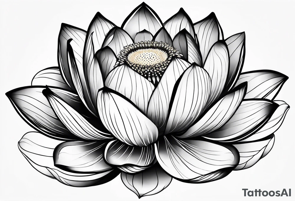 lotus flower without bloom tattoo idea