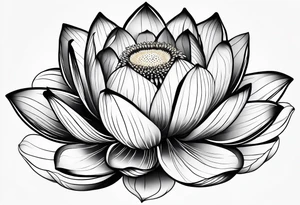 lotus flower without bloom tattoo idea