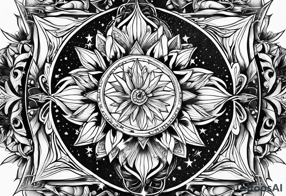 linework
stars tattoo idea