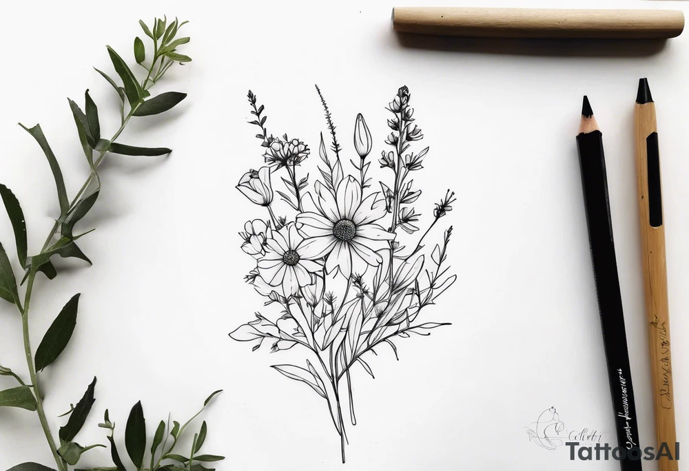 wildflowers tattoo idea