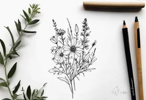 wildflowers tattoo idea