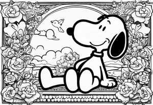 snoopy and Woodstock tattoo idea