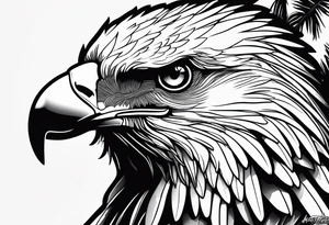 Eagle and a White Dove side by side tattoo idea