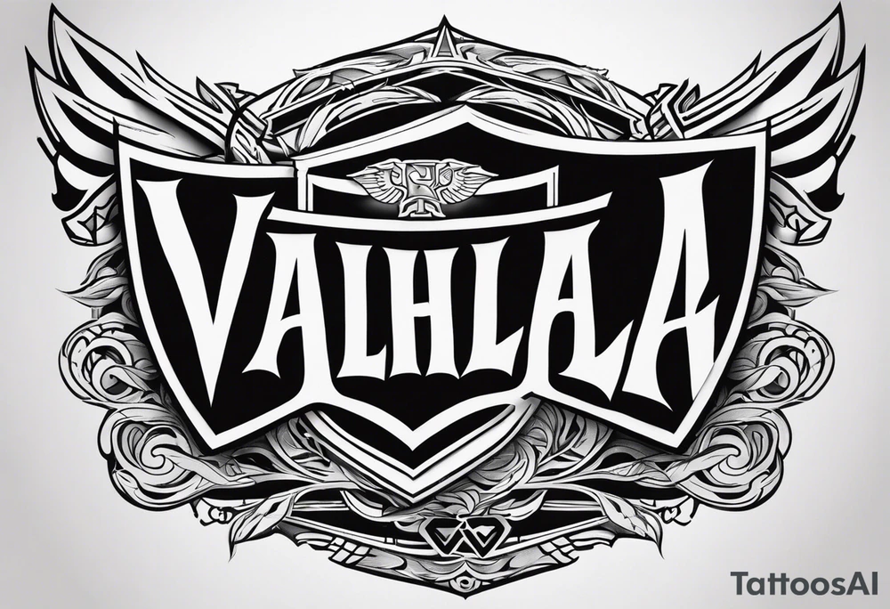 Valhalla sheild tattoo idea