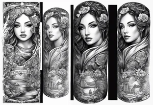 Sleeve with bible verses tattoo idea