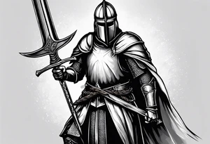 Knights templar with a long broad sword tattoo idea