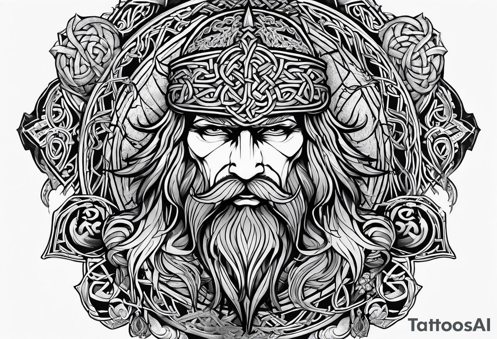 Celtic warrior tattoo idea
