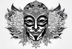 mask tattoo idea
