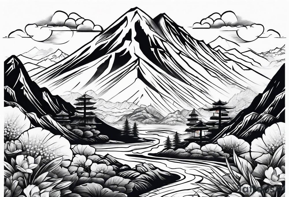 Montagne tattoo idea