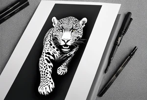 jaguar running, view from above tattoo idea