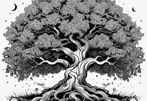 This ash tree was the Tree of Life that held Nine Worlds and connected everything in the universe. tattoo idea