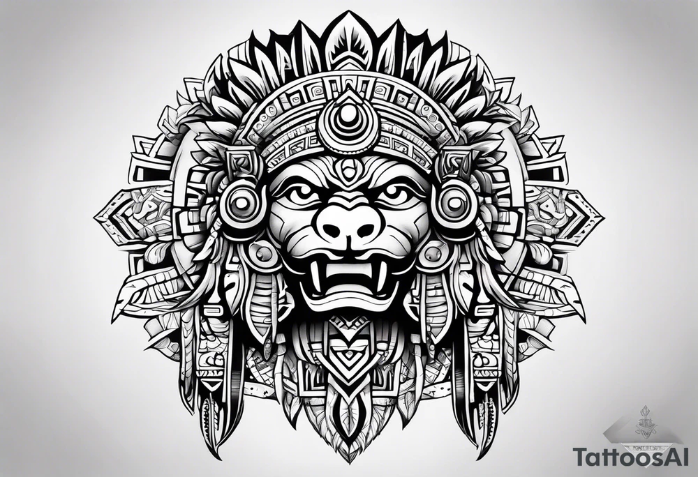 Aztec animal tattoo idea