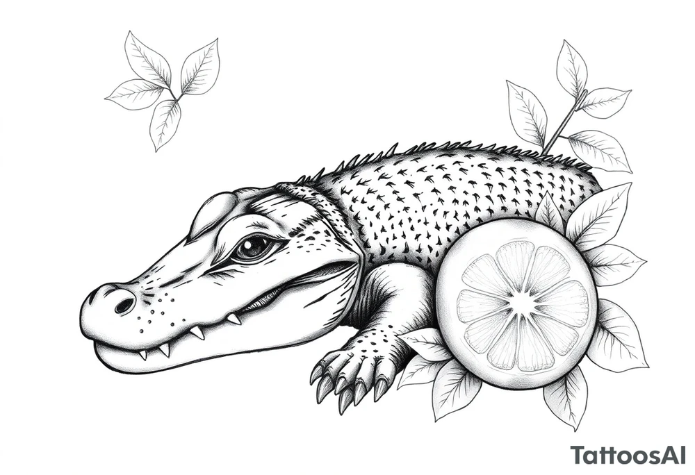 gator an oranges tattoo idea