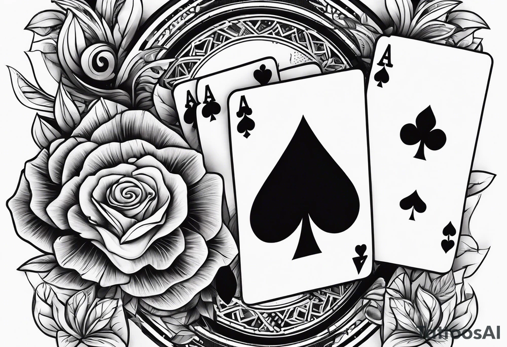 poker card aces tattoo idea