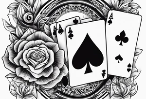 poker card aces tattoo idea