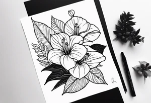 Fais moi un bouquet de fleurs avec des anthuriums et des oeillets !!! Les deux ensemble tattoo idea