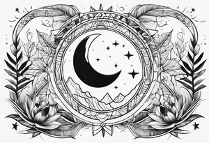 elegant line 
dainty 
spiritual 
moon 
sun 
arrow
spine
narrow tattoo idea