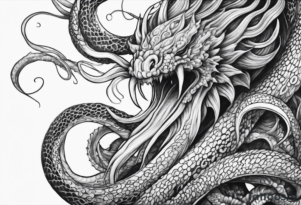 outstretched tentacles tattoo idea