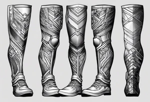 Leg armor men tattoo tattoo idea
