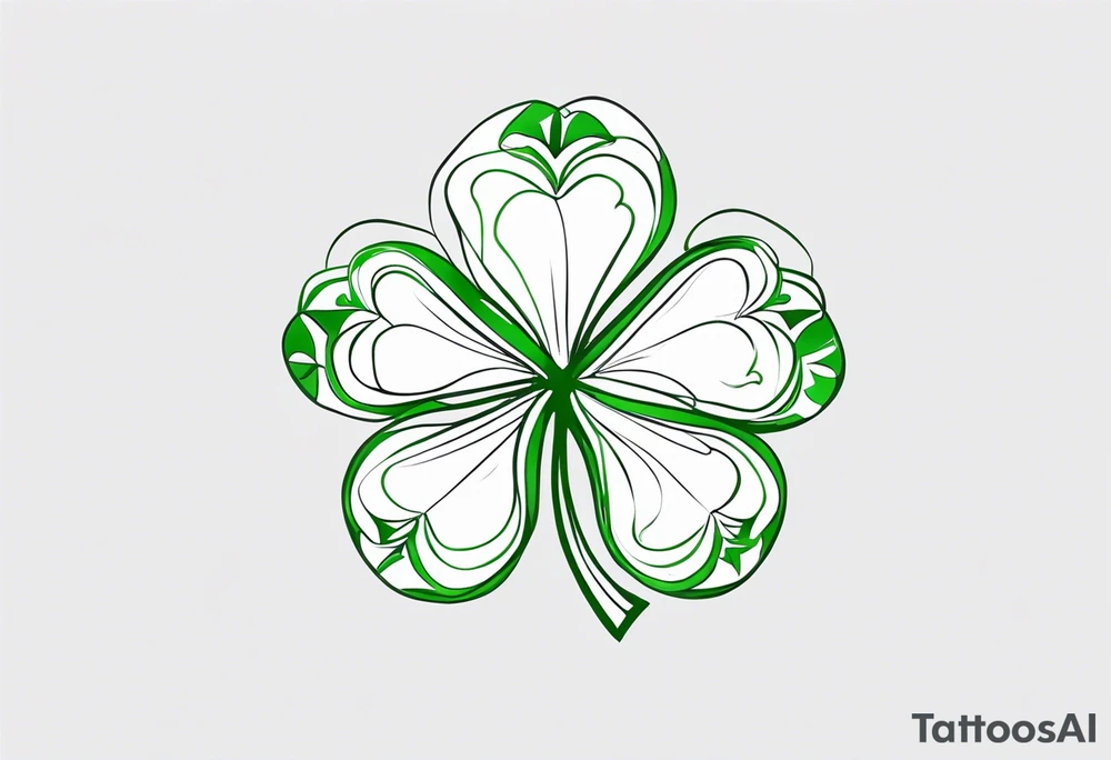 Shamrock green Ireland tattoo idea