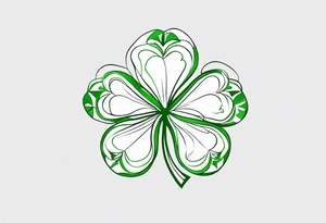 Shamrock green Ireland tattoo idea