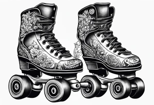 Pair of rollerskates tattoo idea
