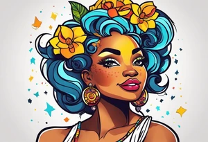 leo black woman tattoo idea