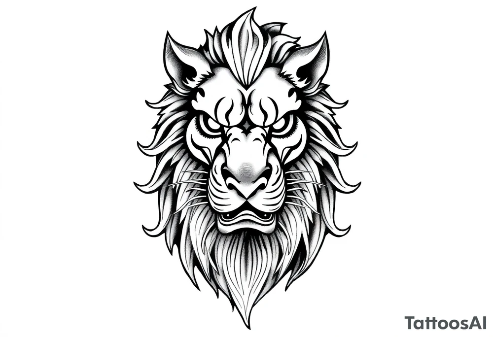 a lion tattoo idea