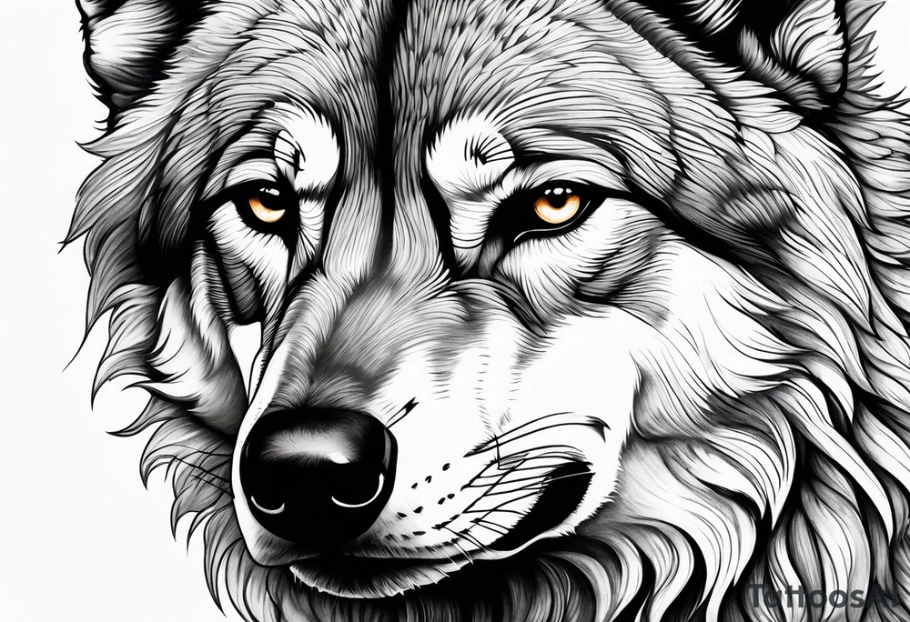 Wolf tattoo idea
