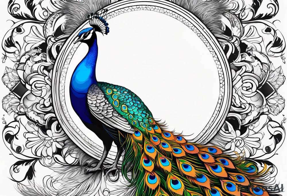 Peacock tattoo idea
