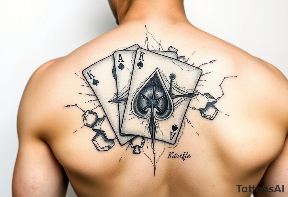 Für die außenseite vom unterarm 
Poker karten von ass bis bube in piek
Würfel tattoo idea