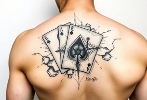 Für die außenseite vom unterarm 
Poker karten von ass bis bube in piek
Würfel tattoo idea