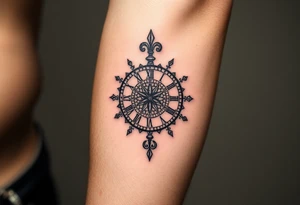 vintage roman numerals within ornate clockwork mechanism tattoo idea