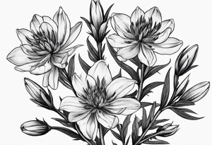 fine line indian paintbrush - white background, clean background, no skin tattoo idea