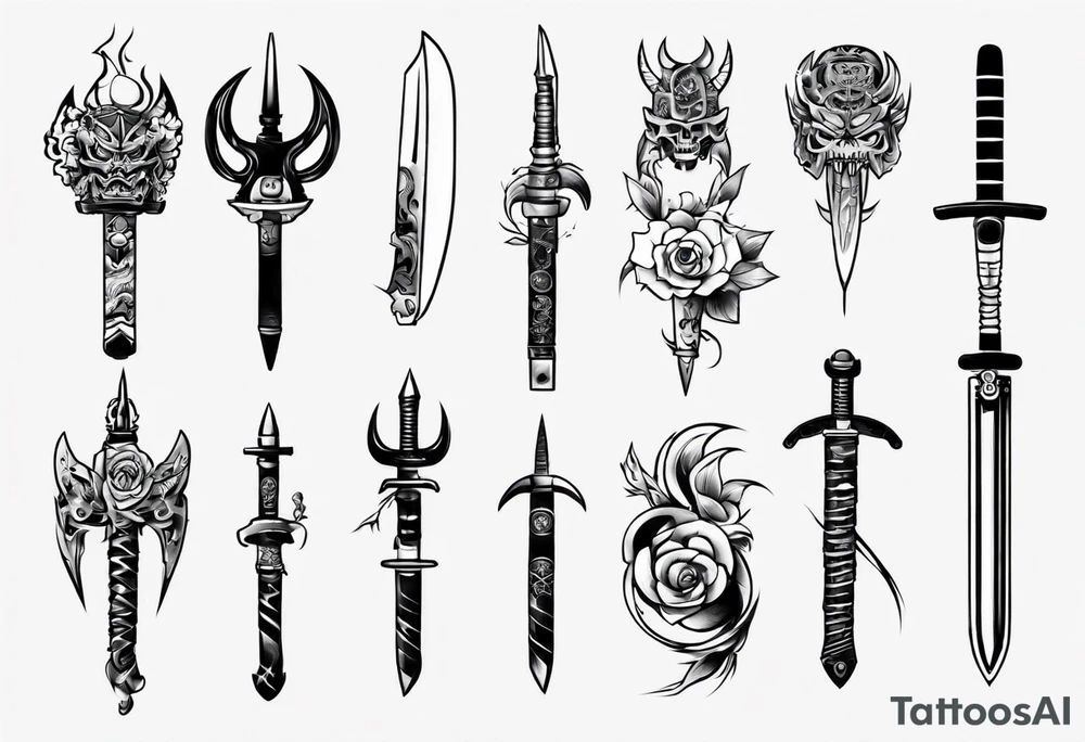 Weapons tattoo idea