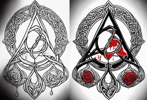 Triquetra tattoo dripping blood tattoo idea