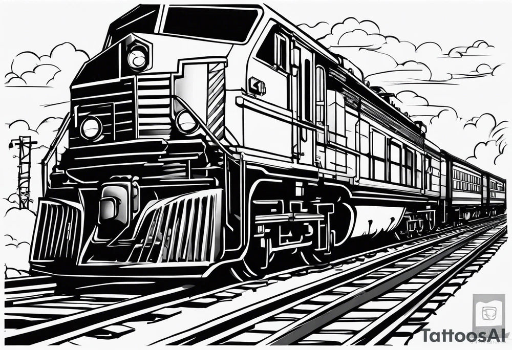 Train tracks tattoo idea