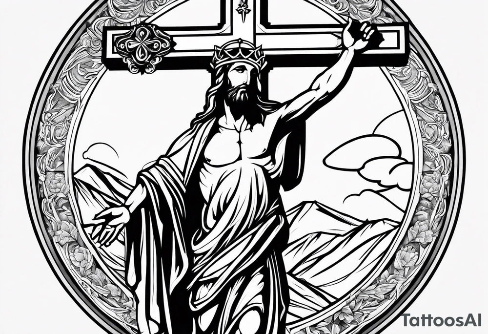 Cross of jesus tattoo idea