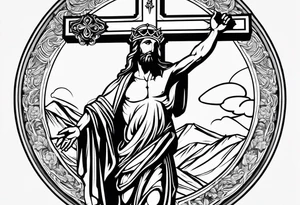 Cross of jesus tattoo idea