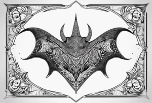 manta ray symmetrical tattoo idea