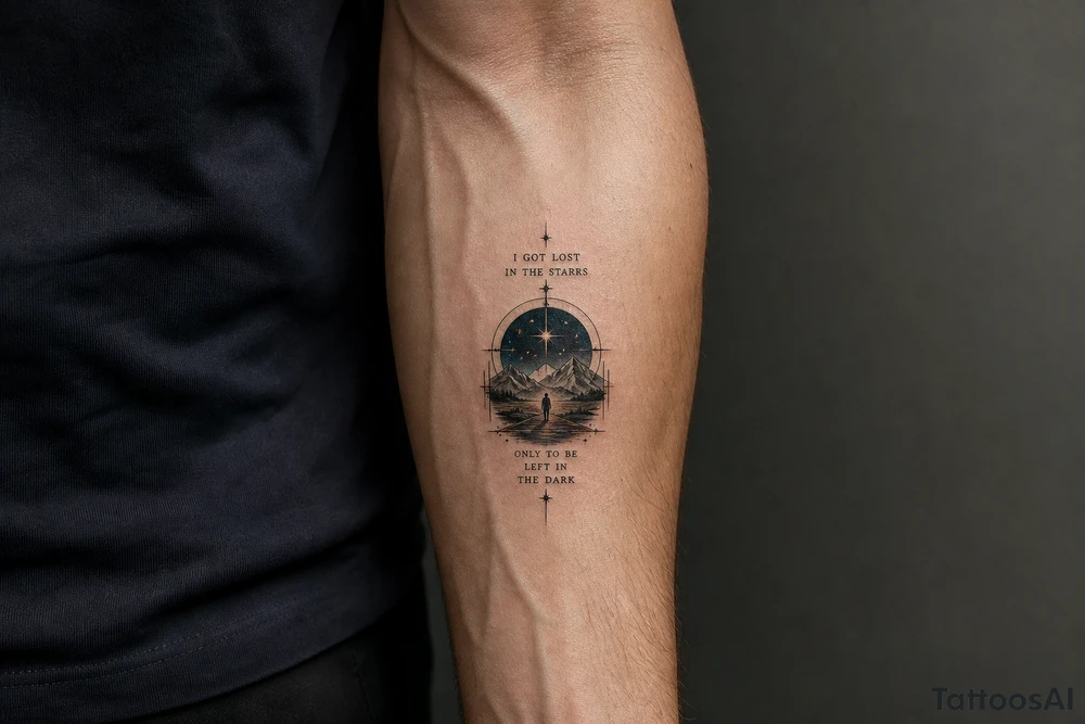 I got lost in the starrs only to be left in the dark tattoo idea