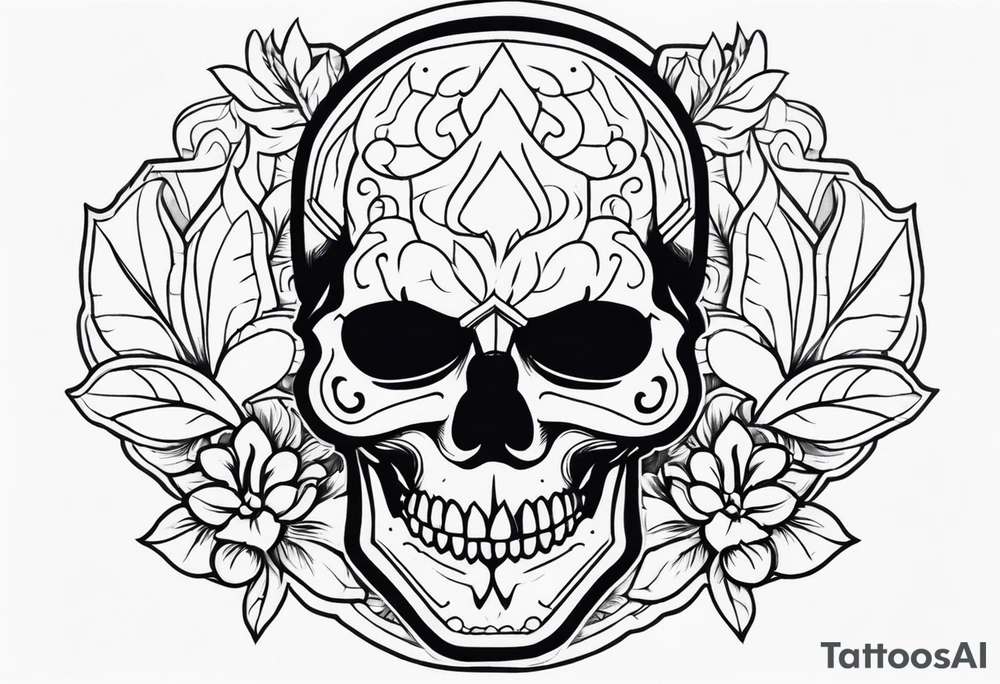 SKULL FACE tattoo idea