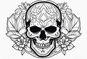 SKULL FACE tattoo idea