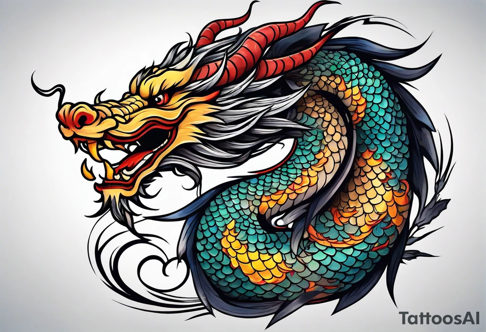 chinese dragon tattoo idea