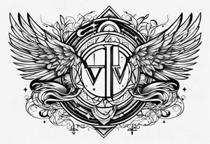 I want a minimalist symbol depicting good vs evil tattoo idea