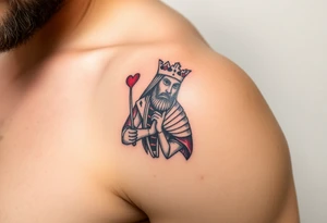 warrior king of hearts tattoo idea