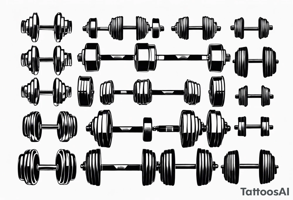 dumbbells tattoo idea