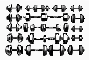 dumbbells tattoo idea