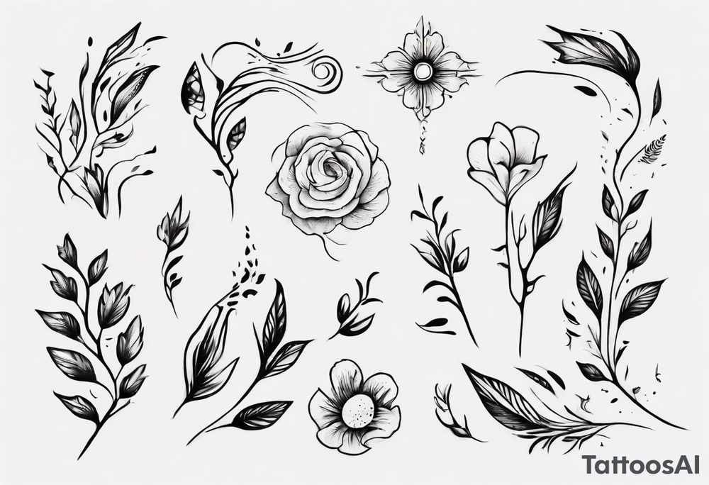 Design a minimalistic tattoo that visually interprets the line 'tread softly because you tread on my dreams' from Keats' poem. tattoo idea